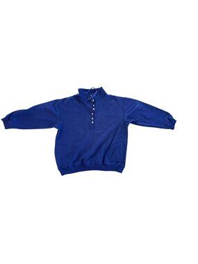 Jennifer Moore Activewear Vintage 90s Blue Pullover Sweater L